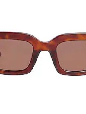 Shevoke Sirmont Brun and Tortoisechelle Rectangular Women's Sunglasses